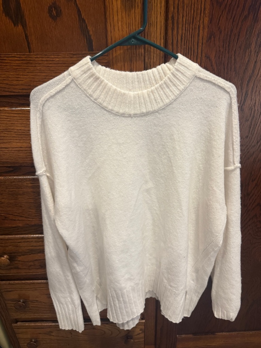 Relaxed Cream Crewneck Sweater
